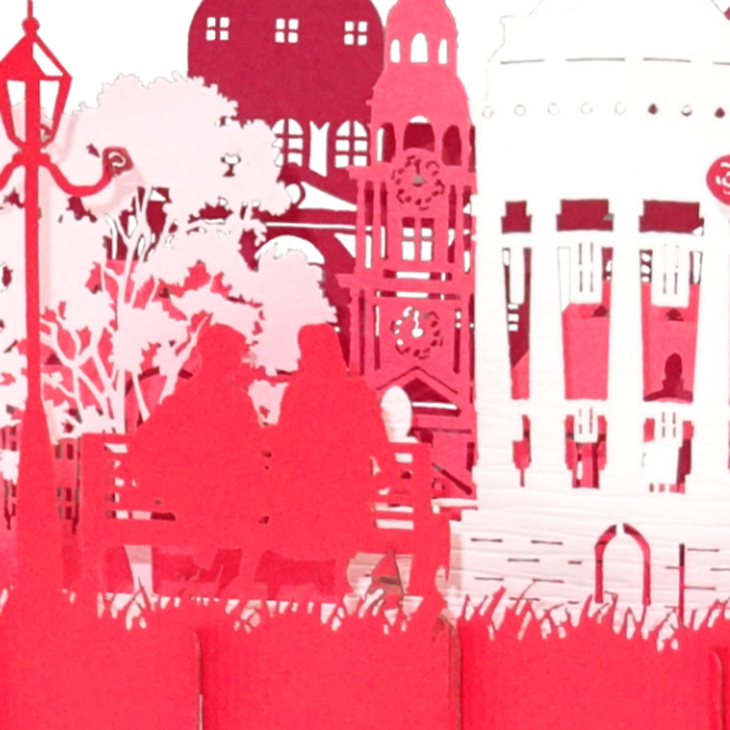 Pop Up Karte "Mannheim – Panorama mit Wasserturm“ 3D Grußkarte & Souvenir