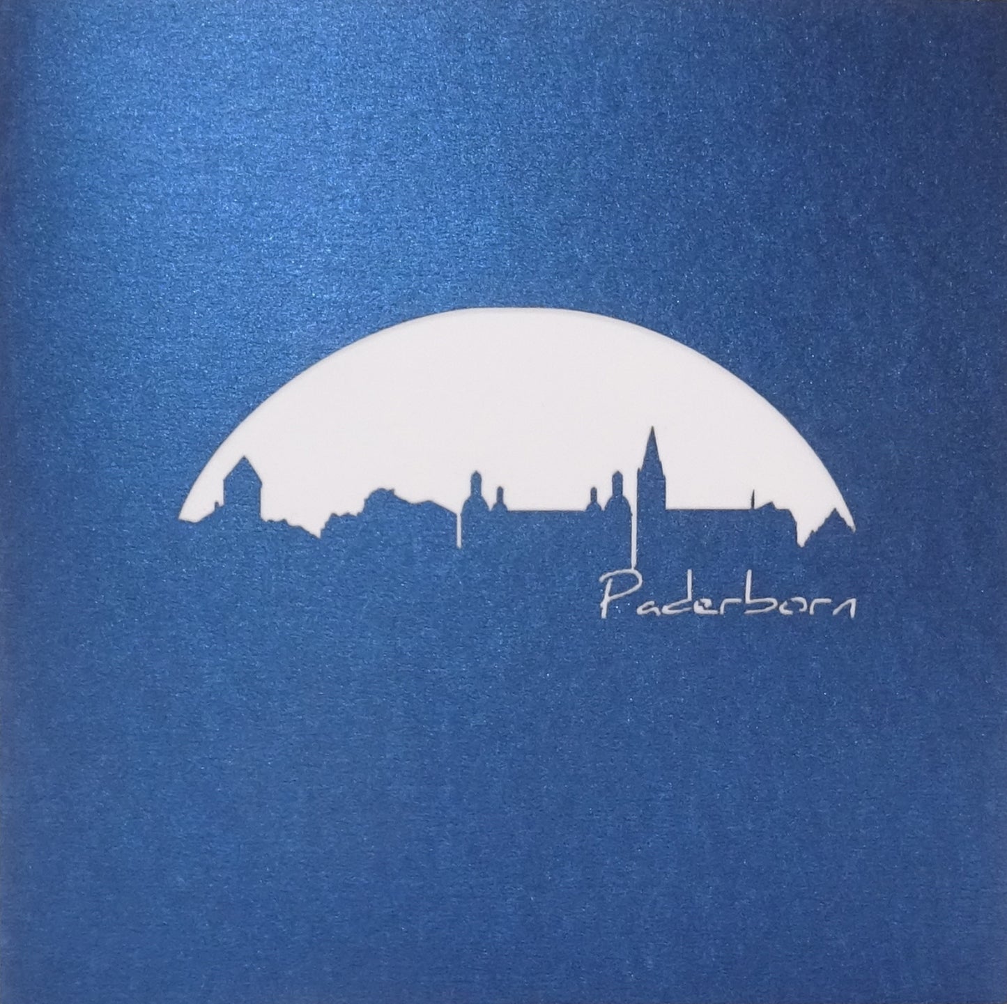 Pop Up Karte "Paderborn – Panorama mit Paderborner Dom“ 3D Grußkarte & Souvenir
