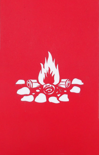einladungskarte zelten Pop-Up Karte zum Campingausflug "Zelten & Lagerfeuer" – Cologne Cards