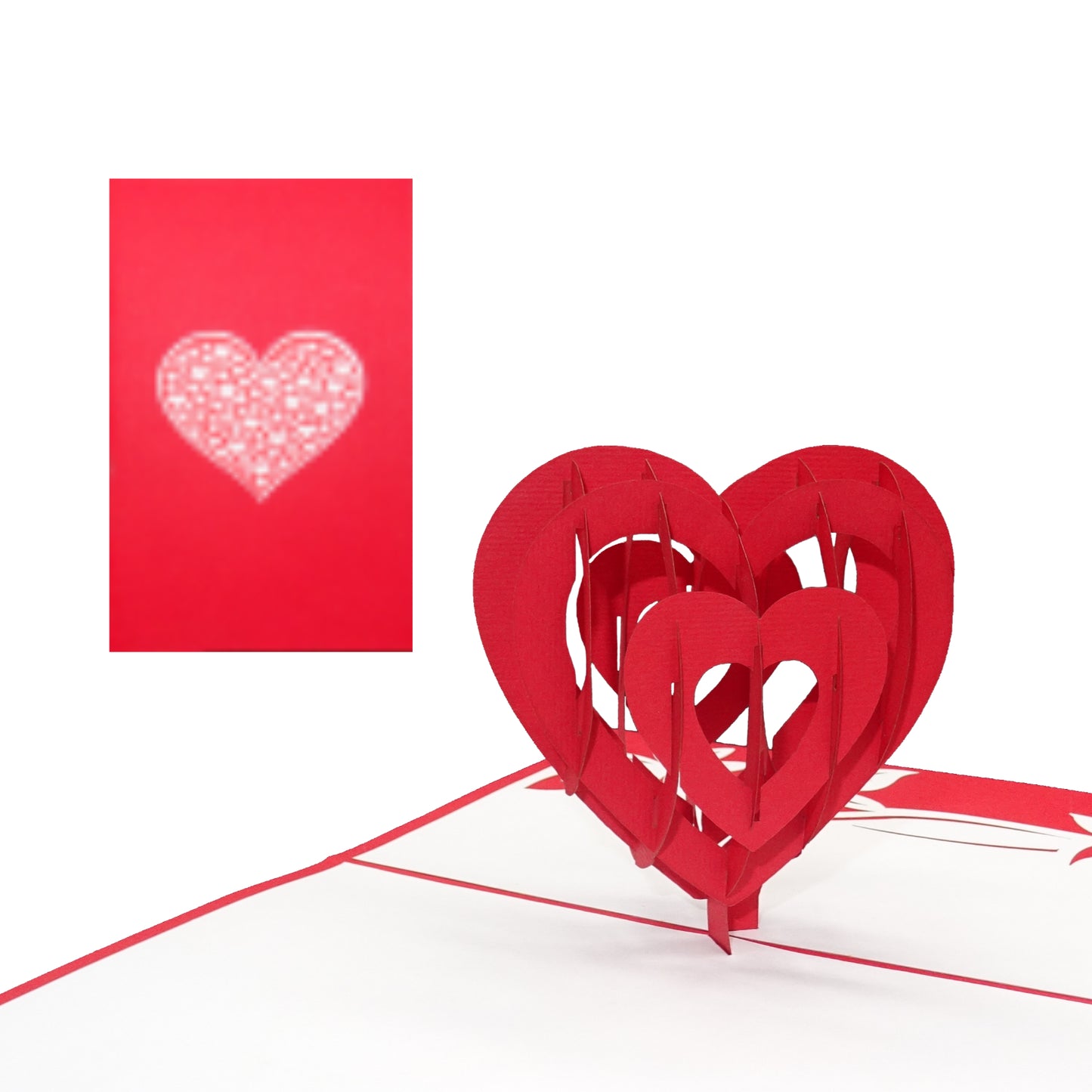 Pop Up Karte "Love Heart" 3D Valentinskarte, Hochzeitskarte & Geburtstagskarte