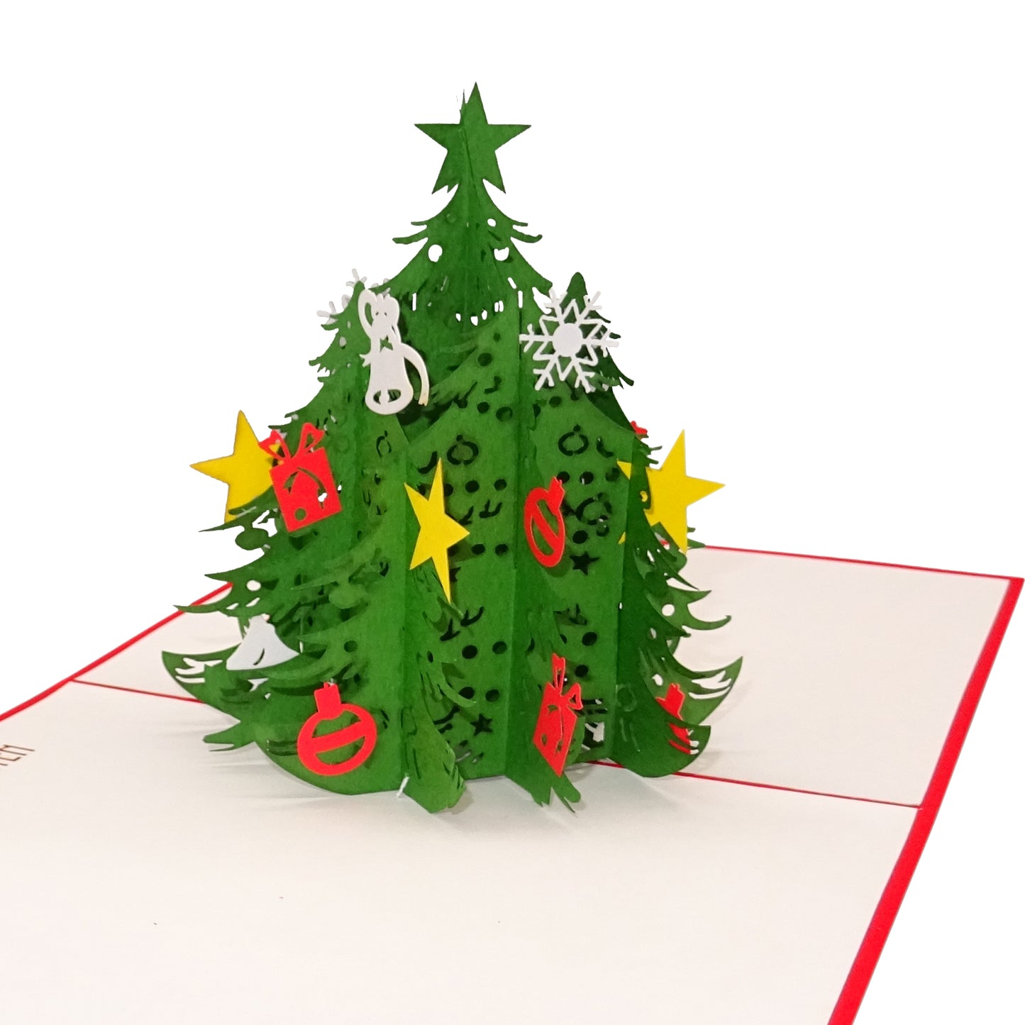 3D Weihnachtskarten Set: 3 x Pop-Up Karte "Tannenbaum" mit Umschlag