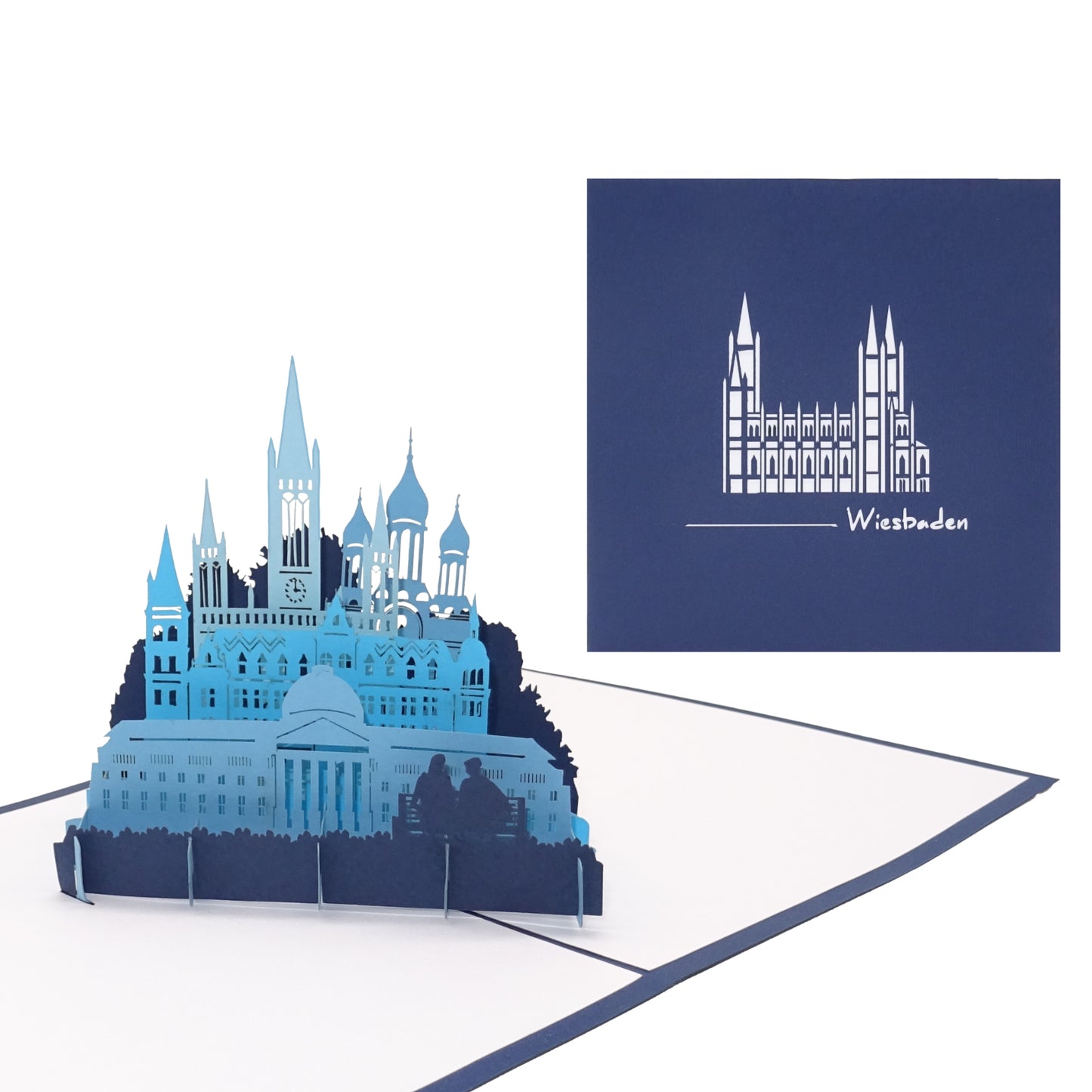 Pop Up Karte "Wiesbaden" 3D Postkarte, Souvenir, Einladung & Gutschein