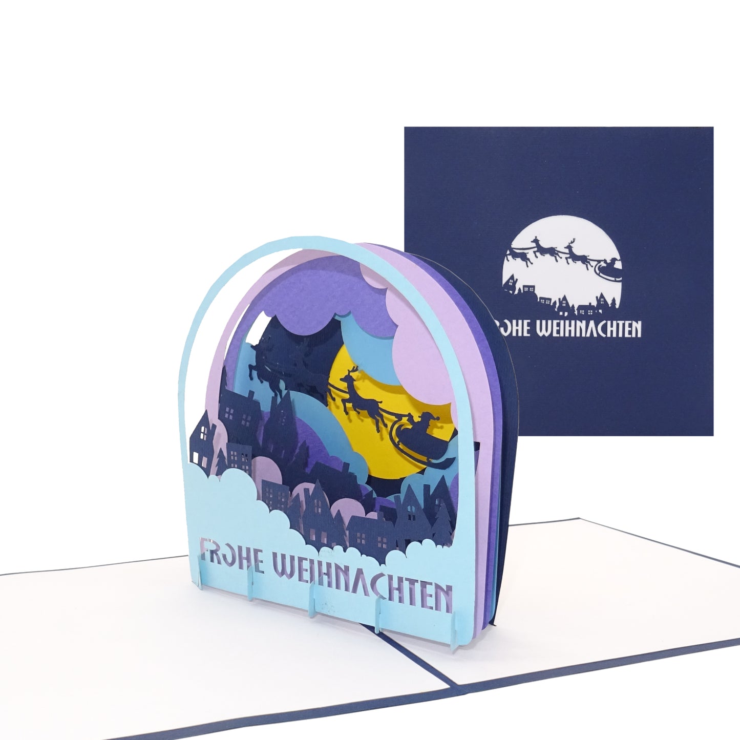 3D Weihnachtskarte "Winter Panorama" Pop Up Karte als Gutschein & Geldgeschenk