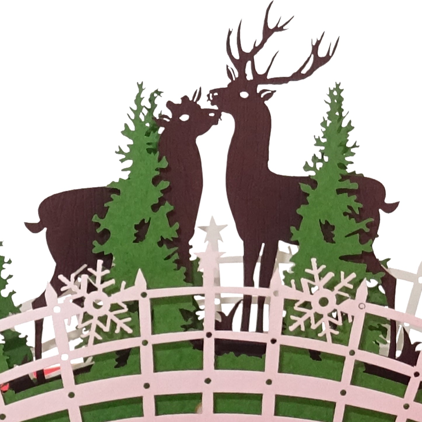 Pop Up Karte "Deer in Love" Romantische 3D Weihnachtskarte