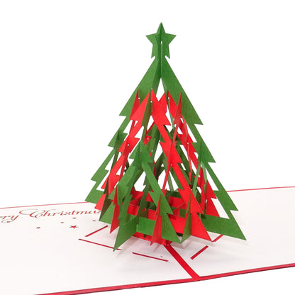 Pop Up Weihnachtskarte mit Tannenbaum "Frohe Weihnachten"