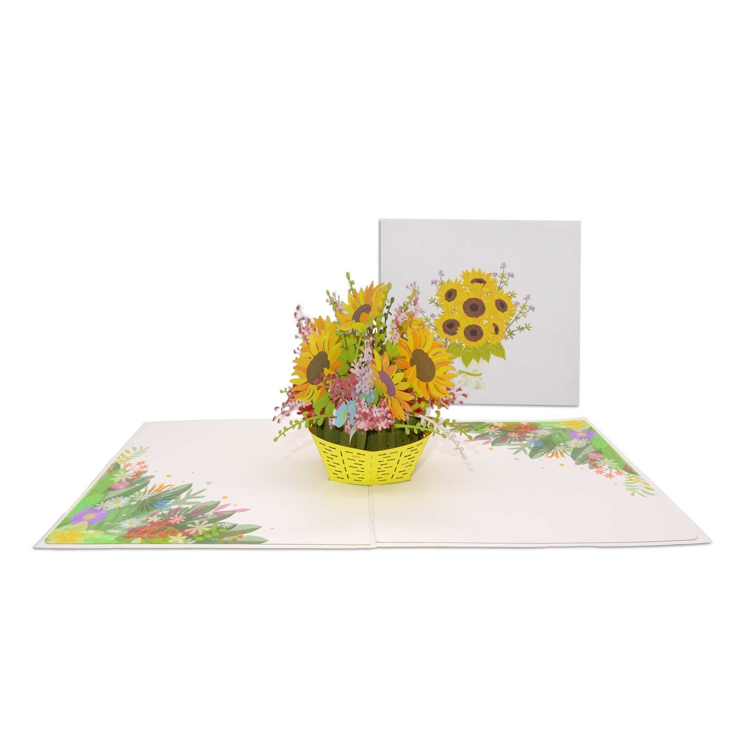 Pop Up Karte "Sonnenblumen" 3D  Geburtstagskarte, Glückwunschkarte, Einladungskarte