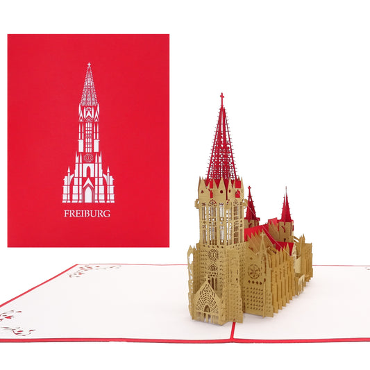 Pop Up Karte „Freiburg - Freiburger Münster“ Souvenir, Fanartikel & Deko