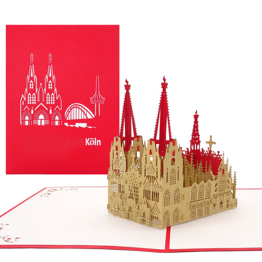 Pop Up Karte "Köln - Kölner Dom" Städtereise Souvenir Fanartikel & Gutschein