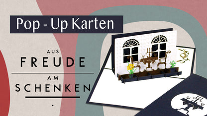 Pop Up Karte "Candlelight-Dinner" Gutschein Restaurant & Einladung zum Essen