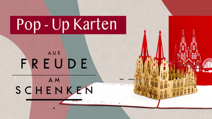 Pop Up Karte "Köln - Kölner Dom" Städtereise Souvenir Fanartikel & Gutschein