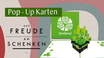 Pop Up Karte „Irland“ Souvenir, Geburtstagskarte, Reisegutschein Dublin Geschenk