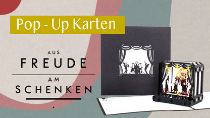 Pop Up Karte "Live Konzert" 3D Geburtstagskarte, Einladung, Gutschein Verpackung