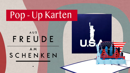 Pop Up Karte "New York - U.S.A." 3D Geburtstagskarte, Souvenir, Einladung & Geschenkidee