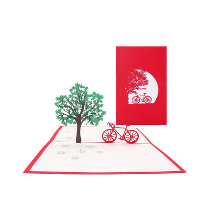 Pop Up Karte "Fahrradtour" 3D Geburtstagskarte, Geschenkidee, Gutschein Fahrrad