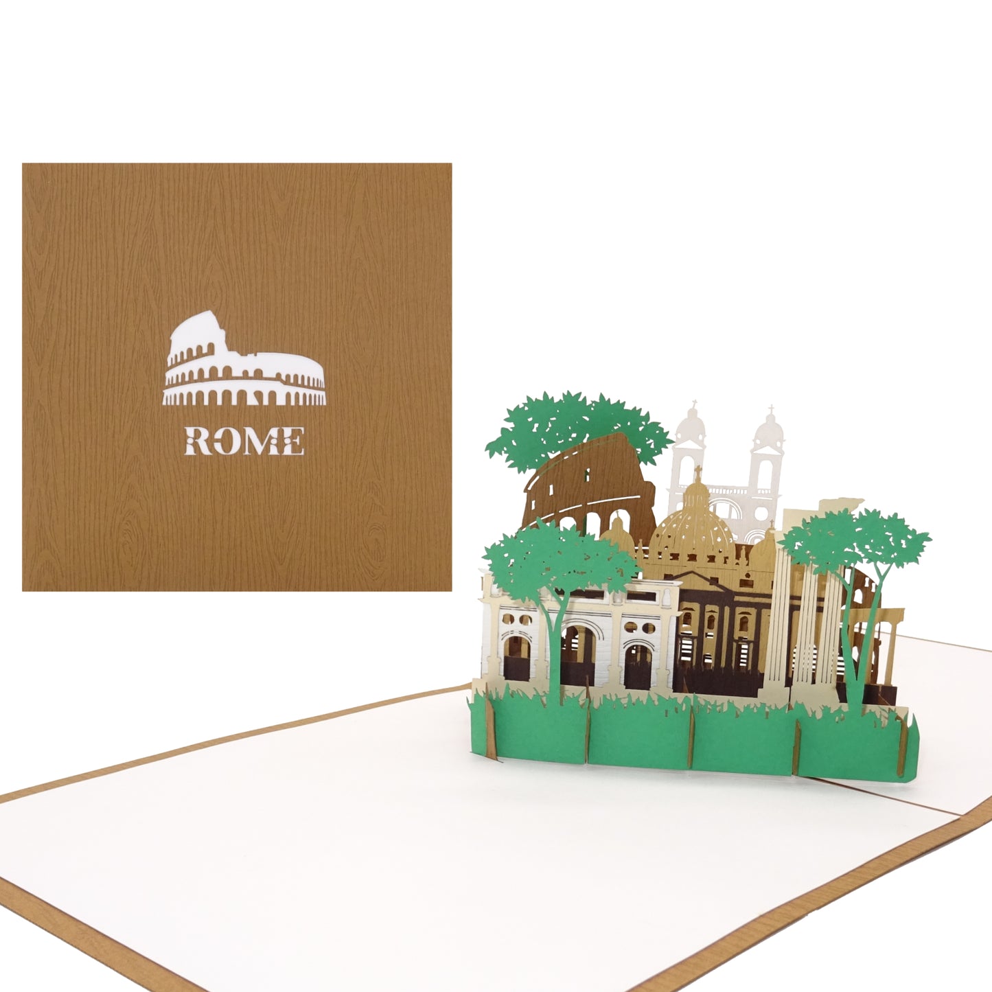 Pop Up Karte "Rom" 3D Geburtstagskarte, Gutschein Italien Reise, Einladung & Souvenir