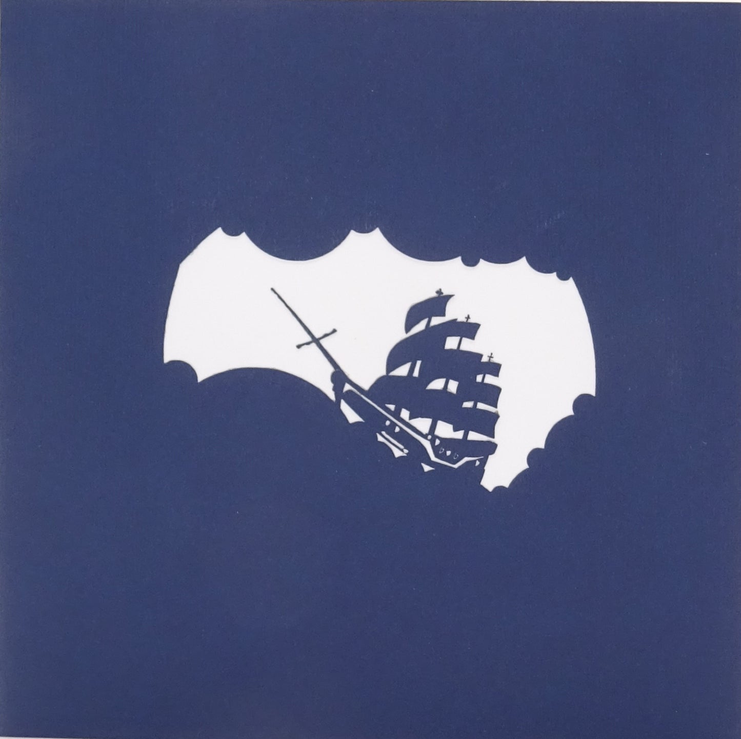 Pop Up Karte "Segelschiff Jolly Roger" 3D Geburtstagskarte, Postkarte Piraten