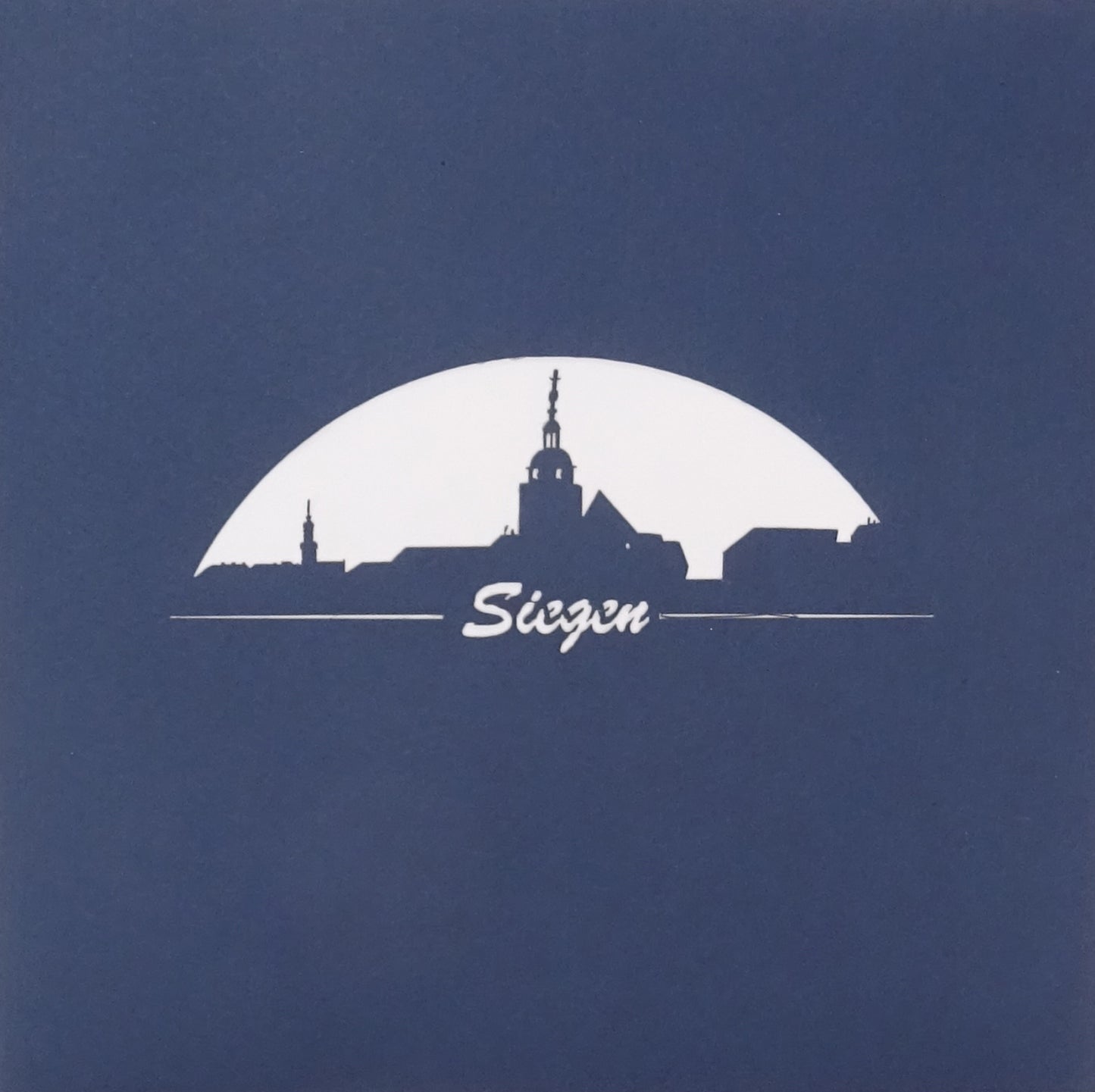 Pop Up Karte "Siegen – Panorama“ Souvenir, Einladung, Gutschein & 3D Postkarte