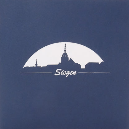 Pop Up Karte "Siegen – Panorama“ Souvenir, Einladung, Gutschein & 3D Postkarte