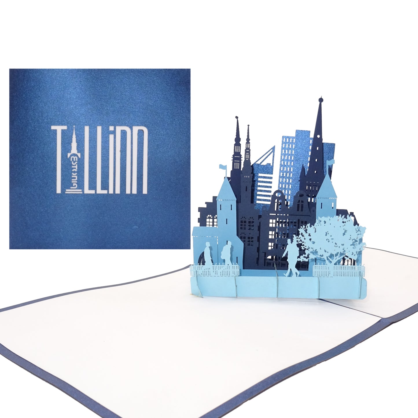 Pop Up Karte „Tallinn – Weltkulturerbe Estland“ 3D Geburtstagskarte & Souvenir