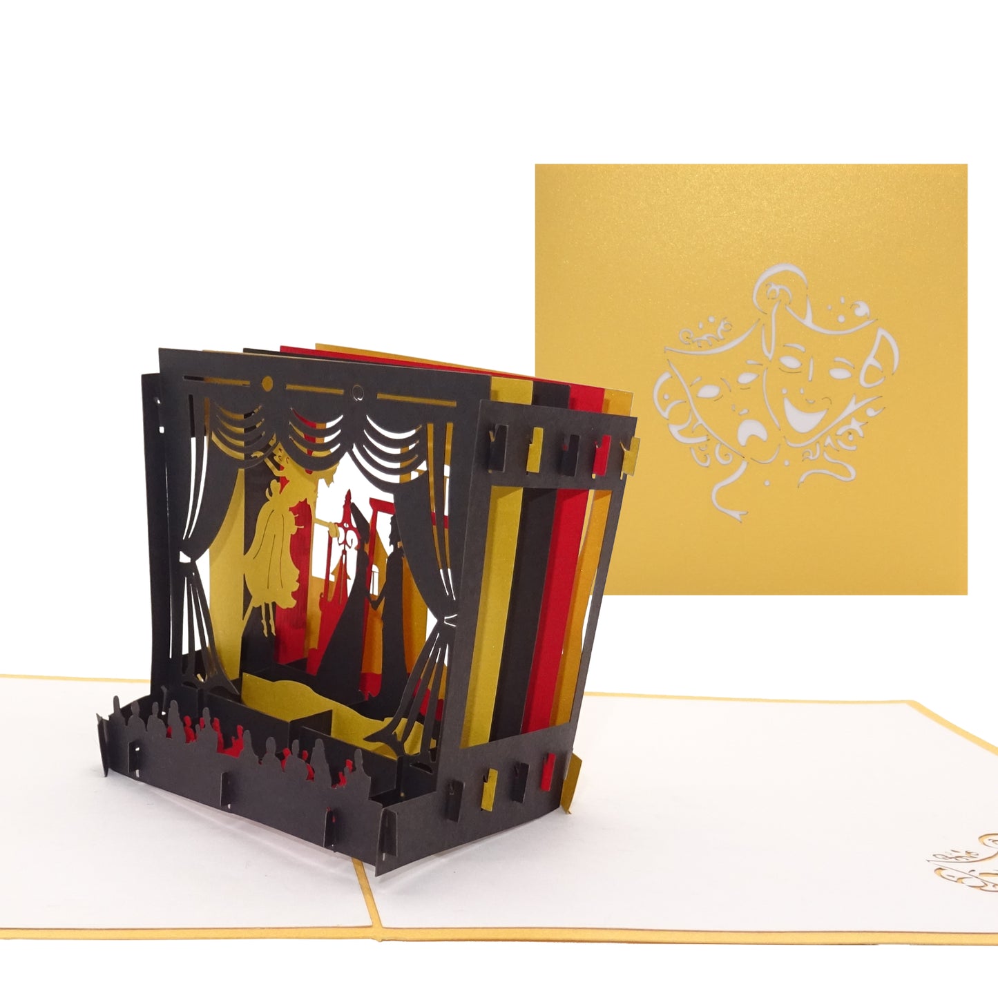 Pop Up Karte "Theater" 3D Geburtstagskarte, Einladung & Gutschein Theaterkarten