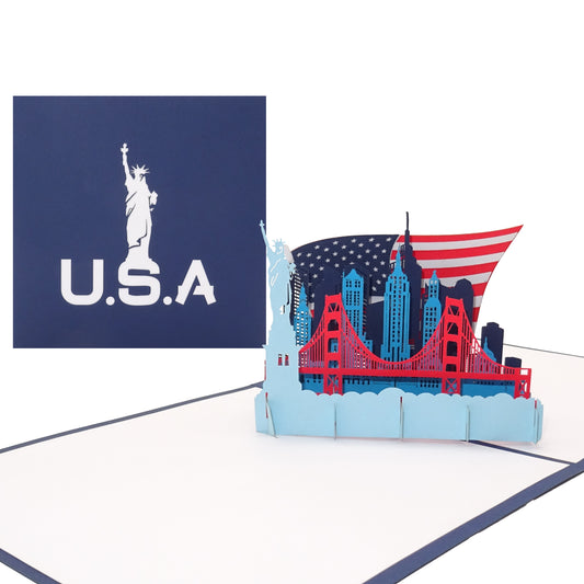 Pop Up Karte "New York - U.S.A." 3D Geburtstagskarte, Souvenir, Einladung & Geschenkidee