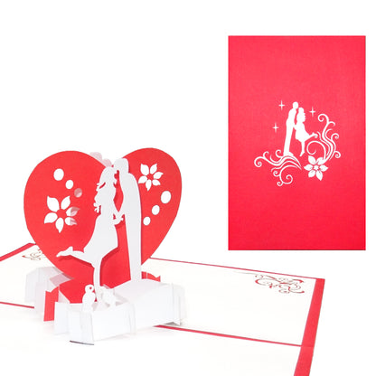 Pop Up Karte "The Kiss"  - Hochzeitskarte & Einladungskarte