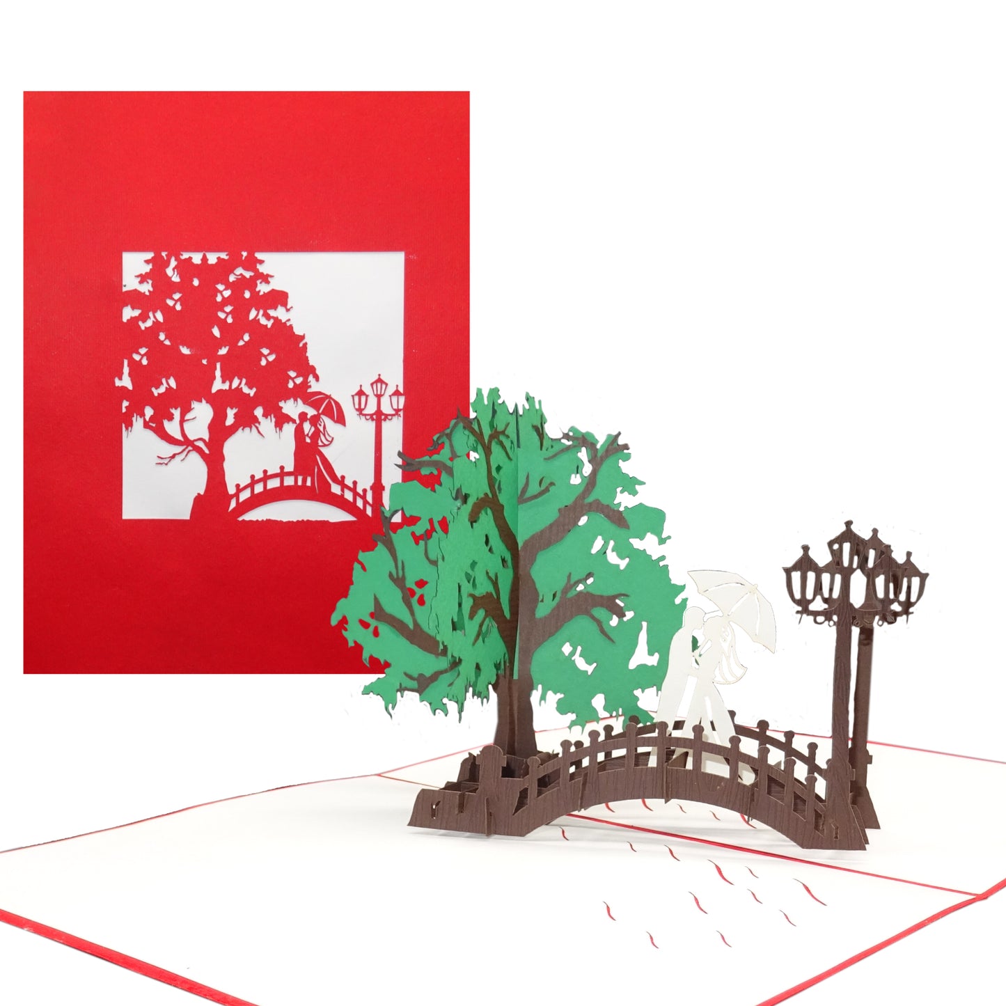 Pop Up Karte "Wedding Bridge" 3D Hochzeitskarte, Einladungskarte, Geschenkgutschein