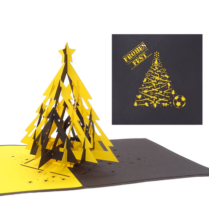 Pop Up Weihnachtskarten im 3er Set: "Dortmund Weihnachten in Schwarz & Gelb"