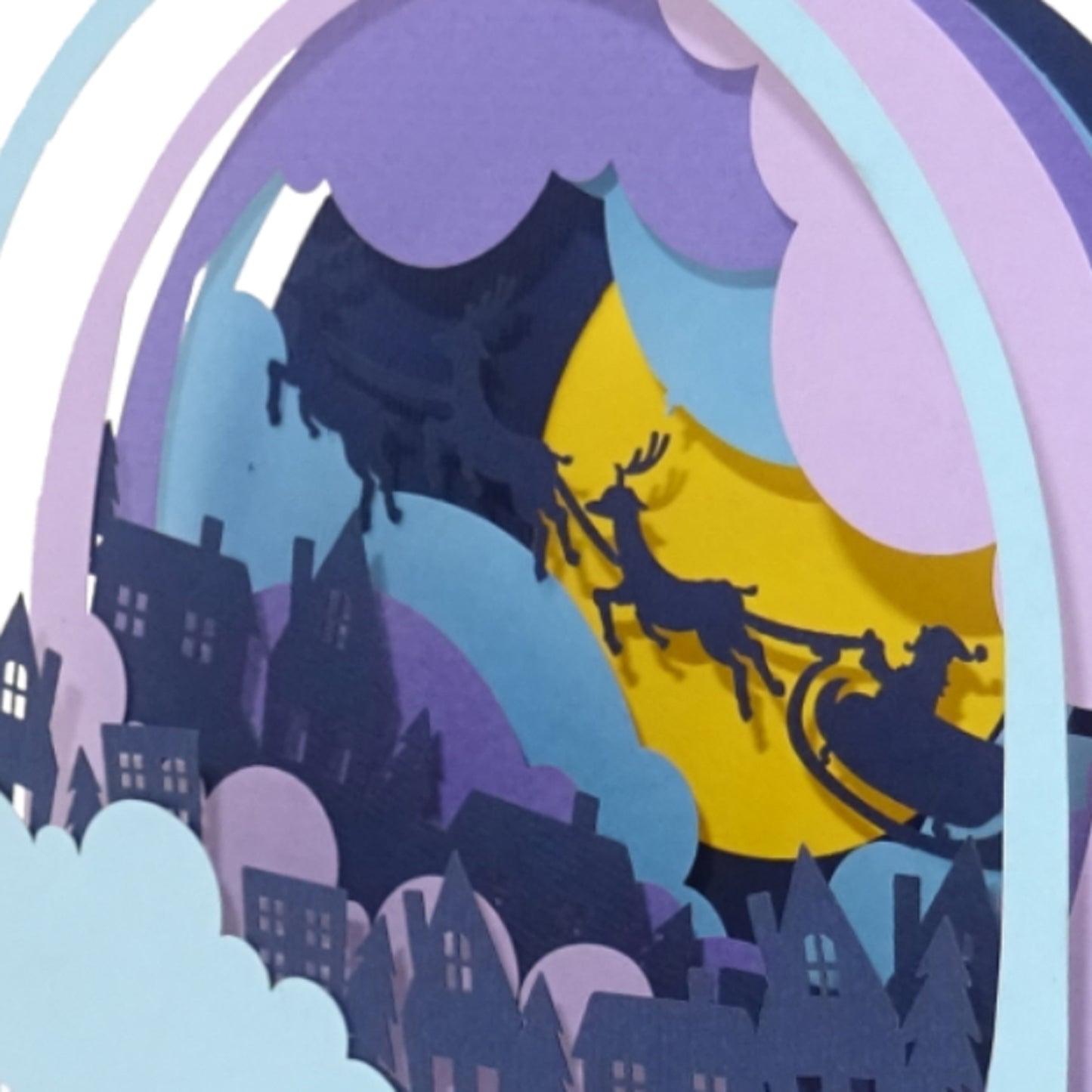 3D Weihnachtskarte "Winter Panorama" Pop Up Karte als Gutschein & Geldgeschenk