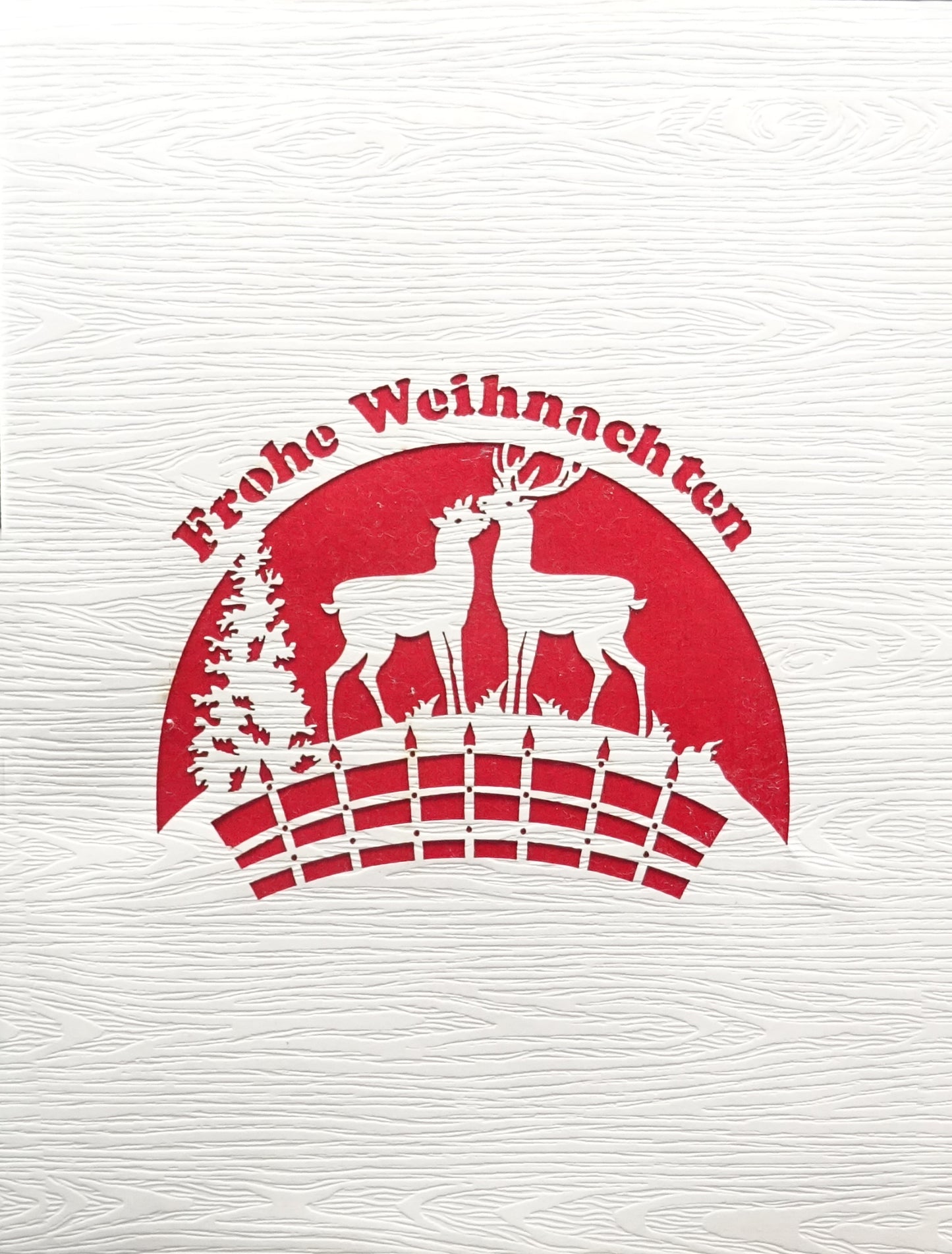 Pop Up Karte "Deer in Love" Romantische 3D Weihnachtskarte