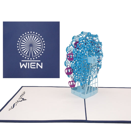 3D Pop Up Karte „Wien Riesenrad & Wiener Prater“ Einladung, Souvenir & Postkarte