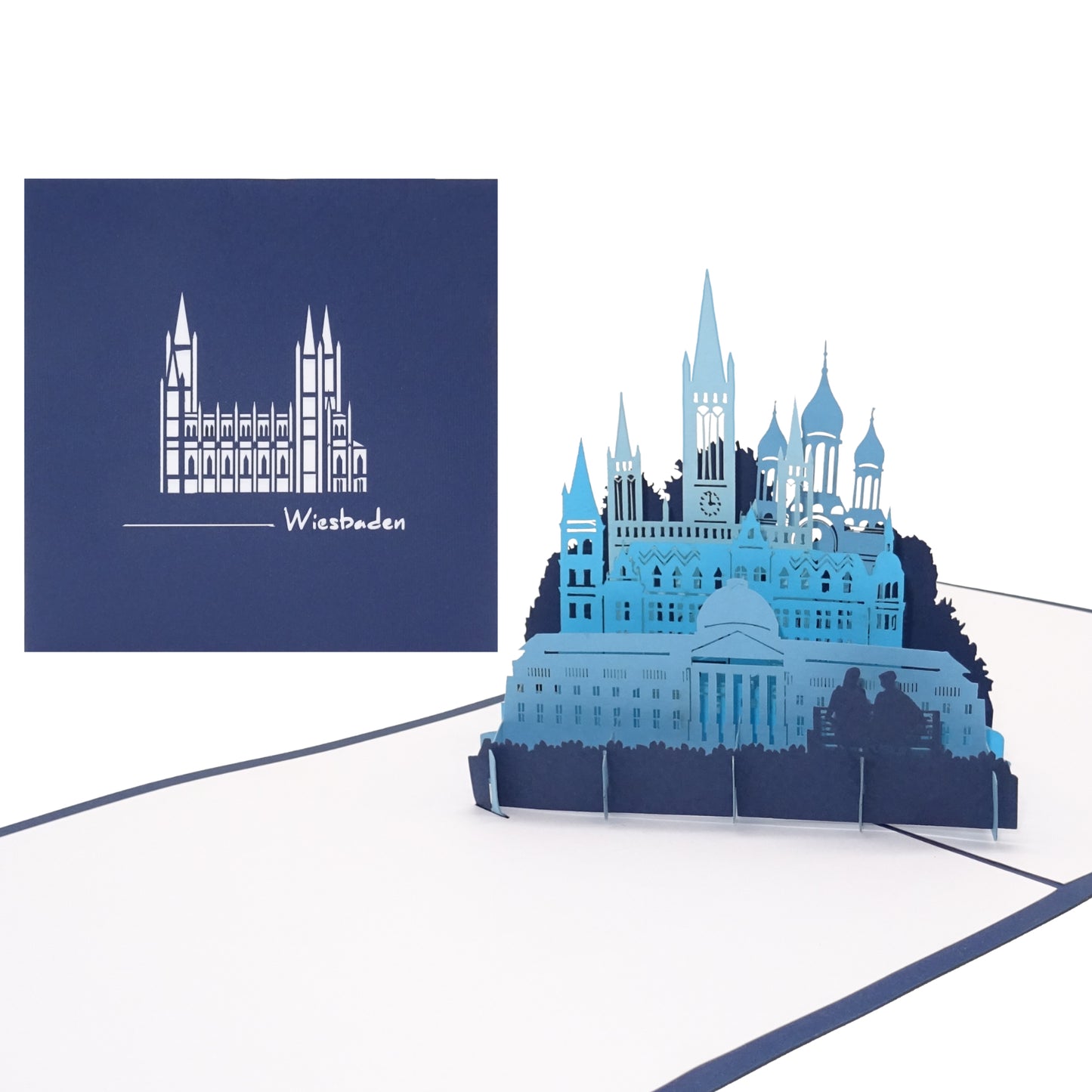 Pop Up Karte "Wiesbaden" 3D Postkarte, Souvenir, Einladung & Gutschein