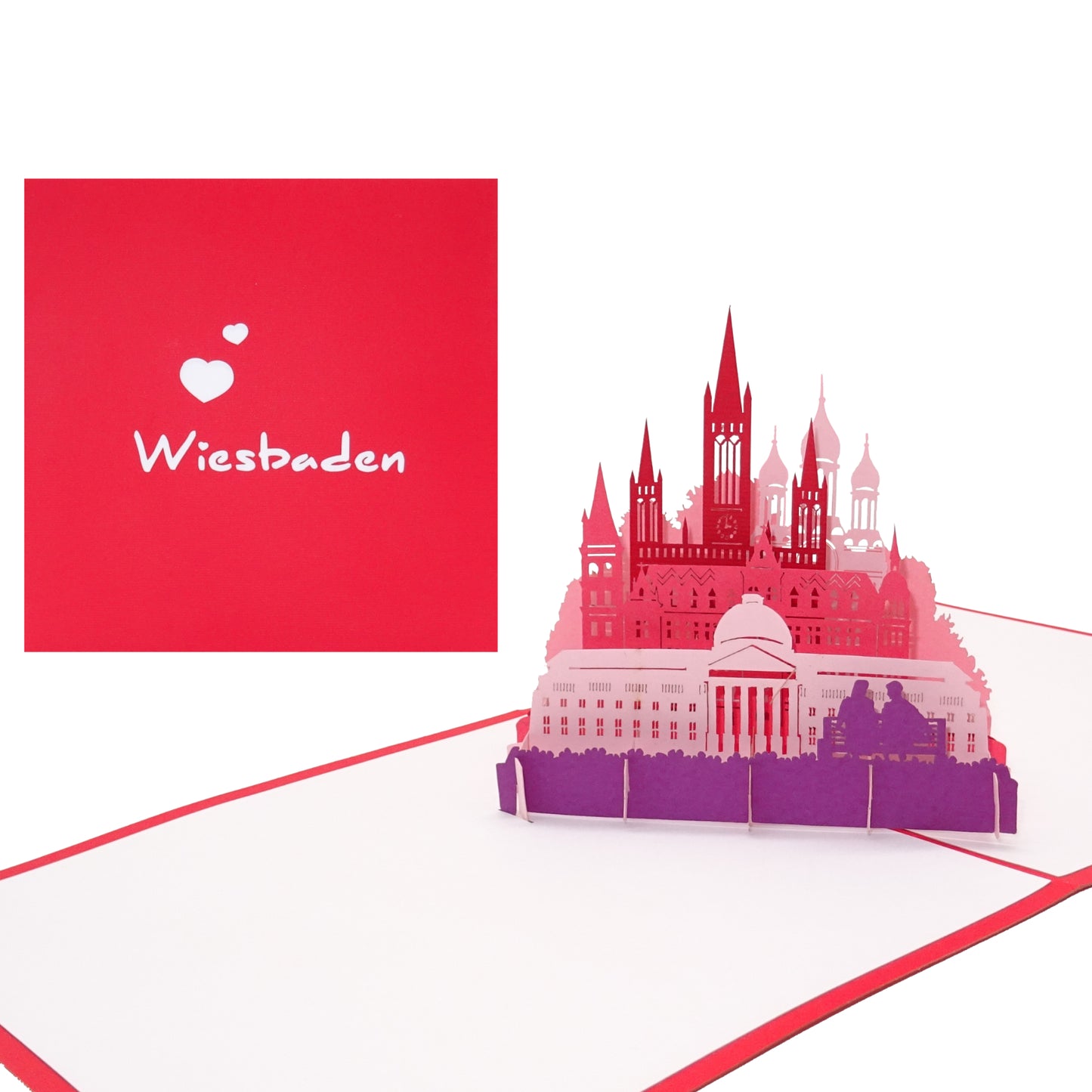 Pop-Up Karte "Wiesbaden" - 3D Grußkarte, Geschenk, Gutschein & Souvenir