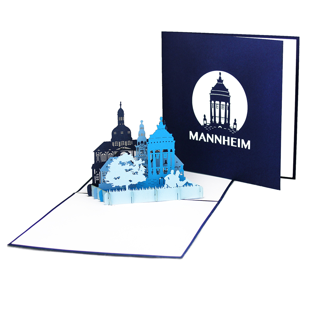 Pop Up Karte &quot;Mannheim&quot; - Einladung zur Städtereise, Glückwunschkarte